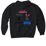 Republic Sandlot Sisters Sponsors, a Black Gildan Softstyle Pullover Hoodie (back-view)
