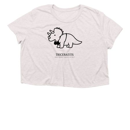 TRICERATITS, a Heather Dust Women?s Flowy Cropped Tee