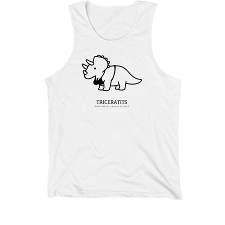 TRICERATITS, a White Premium Cotton Tank
