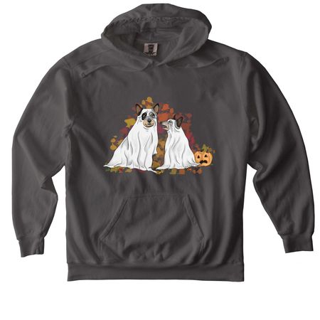Rifty & V Halloweenie, a Pepper Comfort Colors Pullover Hoodie