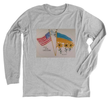 Ukraine Support, a Athletic Heather Premium Long Sleeve Tee