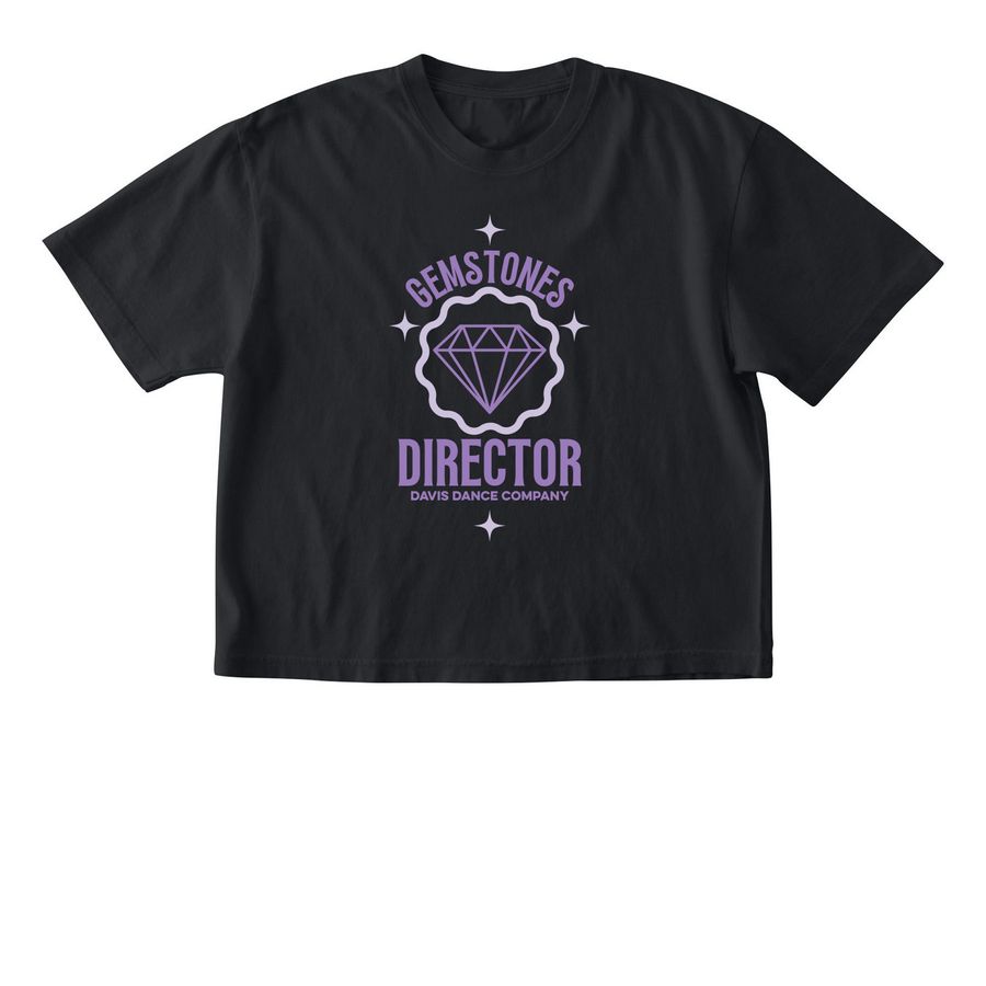 Gemstones Director, a Black Comfort Colors Boxy Tee