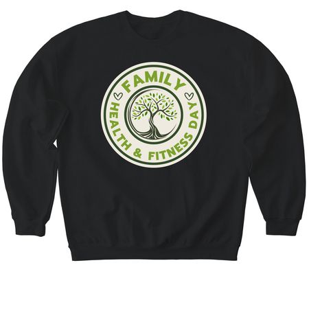 Family Health and Fitness Day 2026, a Black Softstyle Crewneck Sweatshirt