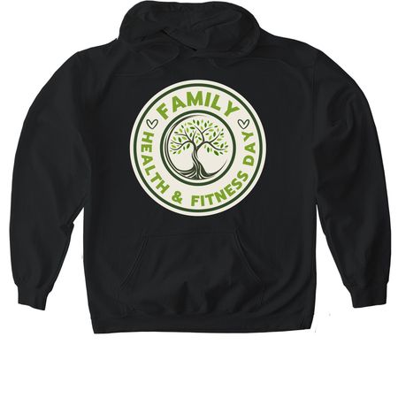 Family Health and Fitness Day 2026, a Black Gildan Softstyle Pullover Hoodie
