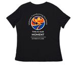 71st ACNM Annual Meeting Appeal&nbsp;, a Black Women's Relaxed V-Neck Tee (back-view)