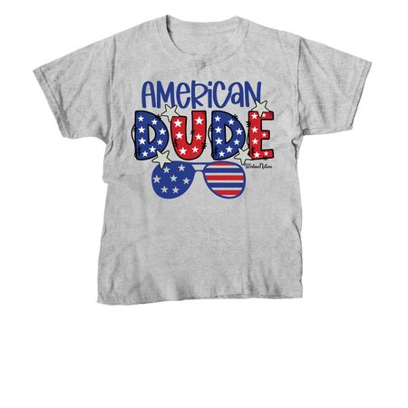 American Dude, a Sport Grey Youth Unisex Tee
