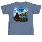 The order, a Blue Jean Comfort Colors Unisex Tee (back-view)