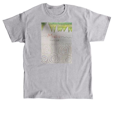 Music Heals All, a Sport Grey Classic Unisex Tee