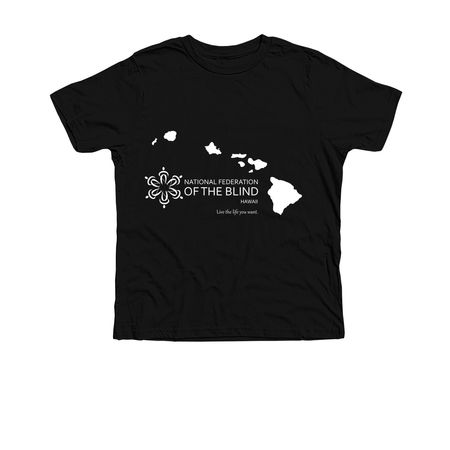 NFBH Hawaiian Islands Shirts, a Solid Black Blend Premium Youth Tee