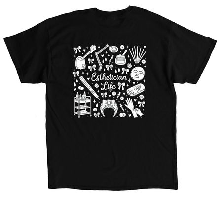 Estie Life, a Black Classic Unisex Tee (back-view)