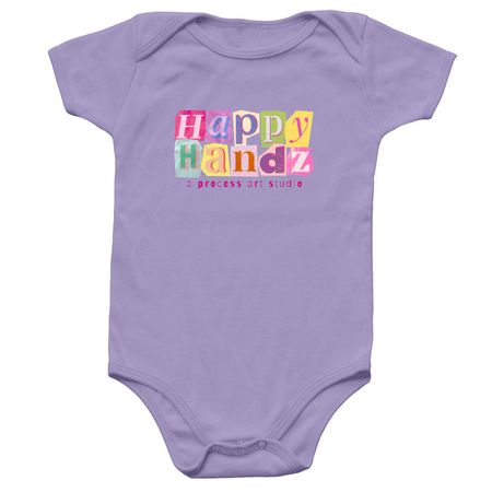 Happy Handz Onsie, a Lavender Infant Onesie