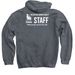 CHS Staff Shirt, a Dark Heather Pullover Hoodie (back-view)