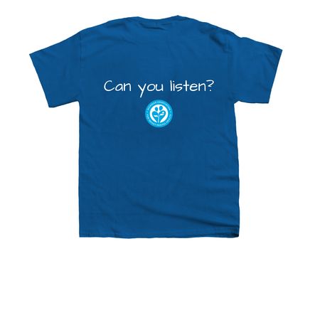 My Feelings Are Talking - Kids Tee, a Royal Blue Youth Unisex Tee (back-view)