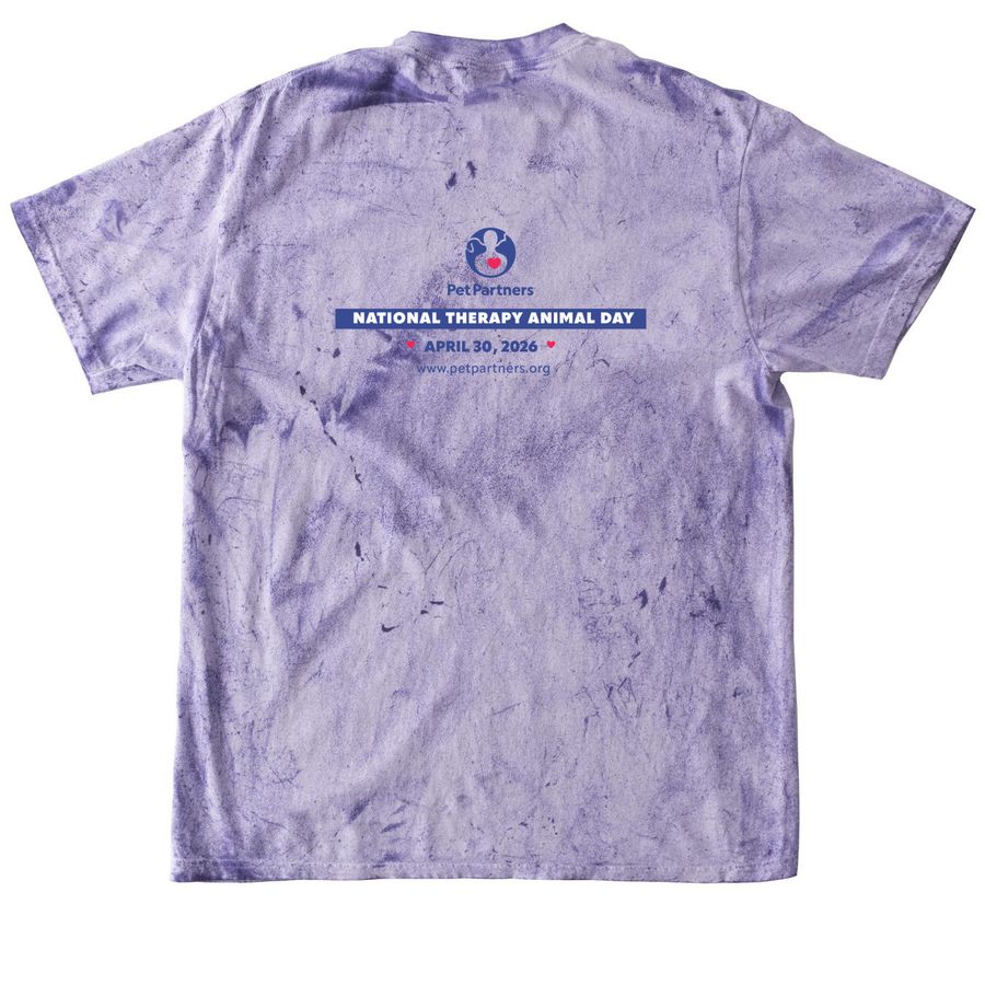 2026 National Therapy Animal Day, a Amethyst Comfort Colors Colorblast Tee (back-view)