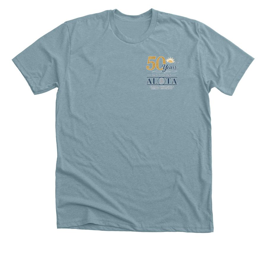 ALOTA Fall Conference and Retreat 2026, a Heather Blue Lagoon Premium Unisex Tee