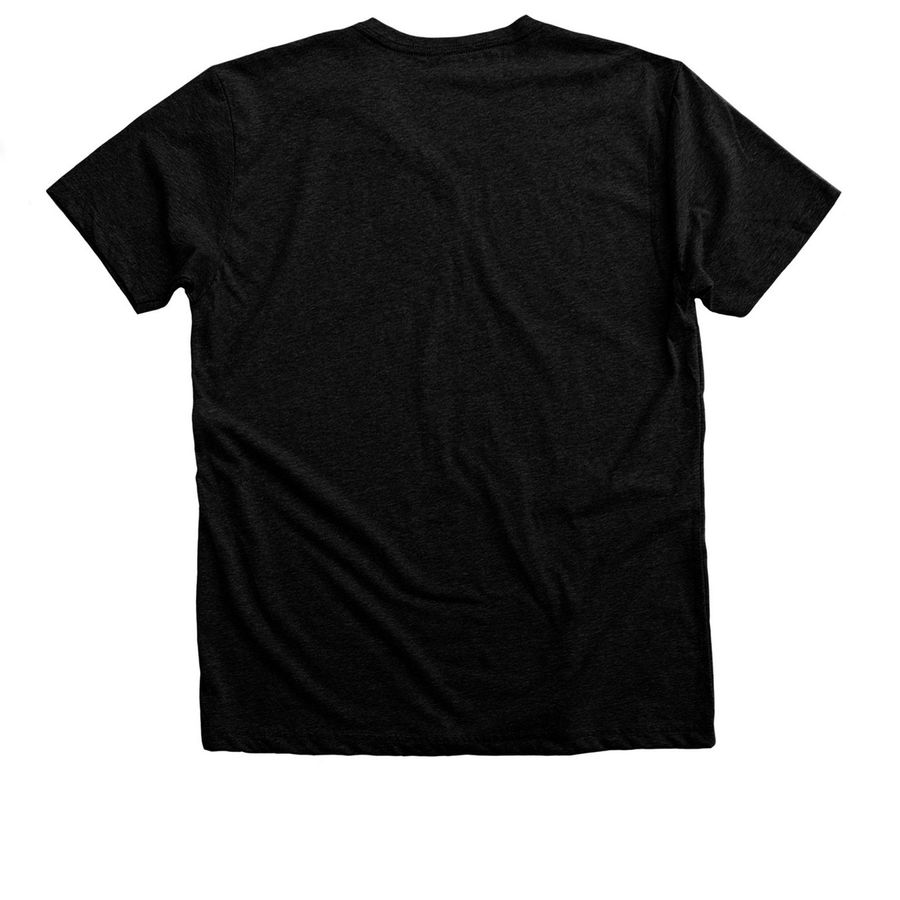 2026 Childhood Cancer Awareness Month, a Black Heather Premium Unisex Tee (back-view)