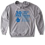 30 Mile Walk for Water, a Sport Grey Gildan Softstyle Pullover Hoodie (back-view)