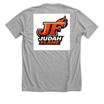 JUDAH FLAME, a Athletic Heather Premium Unisex Tee (back-view)