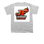 JUDAH FLAME, a Sport Grey Youth Unisex Tee (back-view)