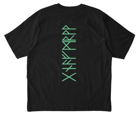 RUNE AXE HEAVYWEIGHT TEE, a Black Stanley/Stella Unisex Freestyler Heavyweight Tee (back-view)
