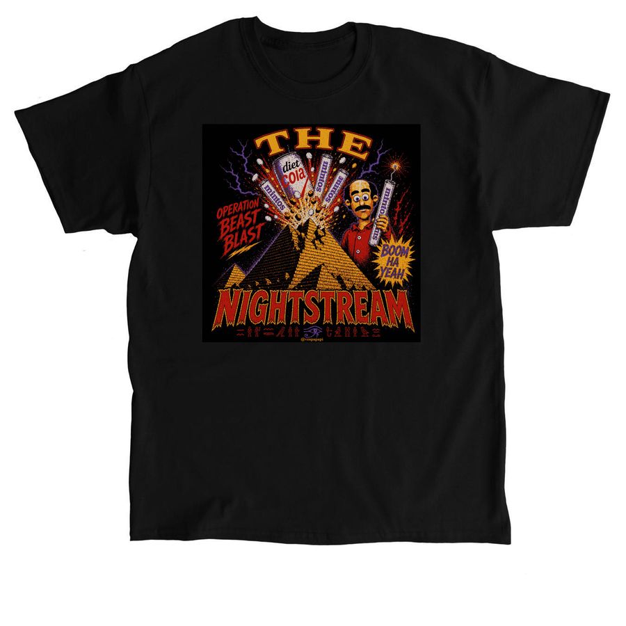 The Night Stream: Operation Beast Blast&nbsp;, a Black Classic Unisex Tee