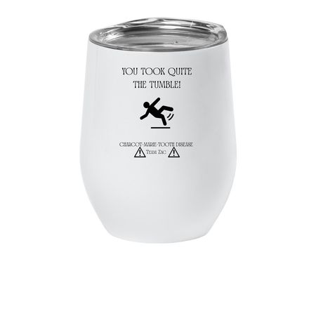 QUITE THE TUMBLE-WINE TUMBLER, a White Insulated Wine Cup