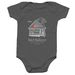 Red Balloon Onesie (White Design), a Charcoal Infant Onesie