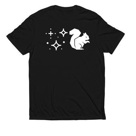 Magic Squirrel, a Deep Black Allmade Eco Triblend Unisex Tee