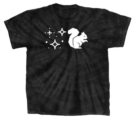 Magic Squirrel, a Black Classic Tie Dye Tee