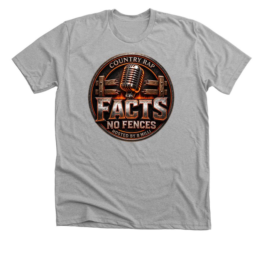 FACTS NO FENCES, a Athletic Heather Premium Unisex Tee