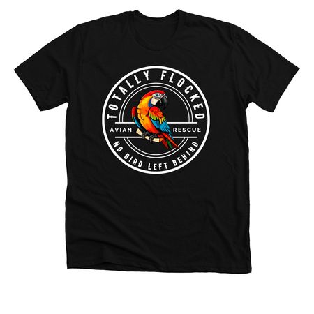 Flocked Stamp - White, a Solid Black Blend Premium Unisex Tee