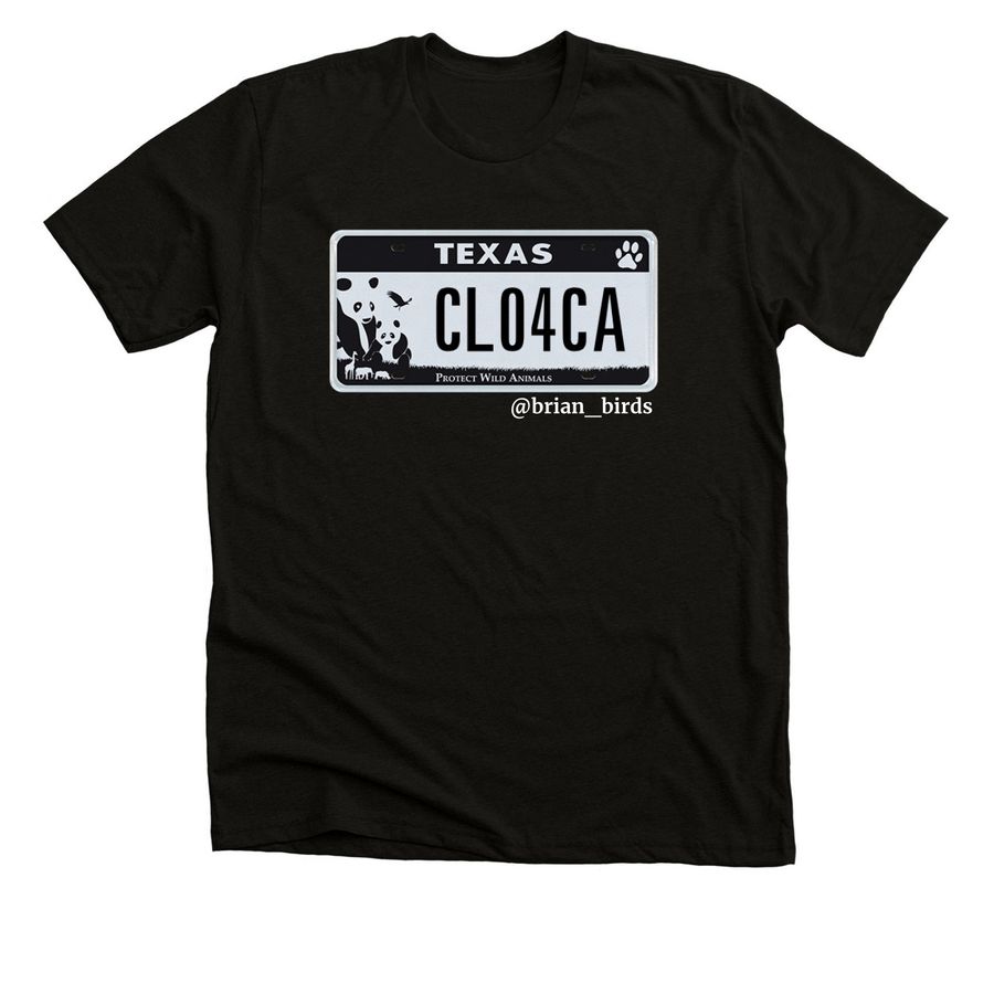 CLO4CA License Plate, a Black Heather Premium Unisex Tee