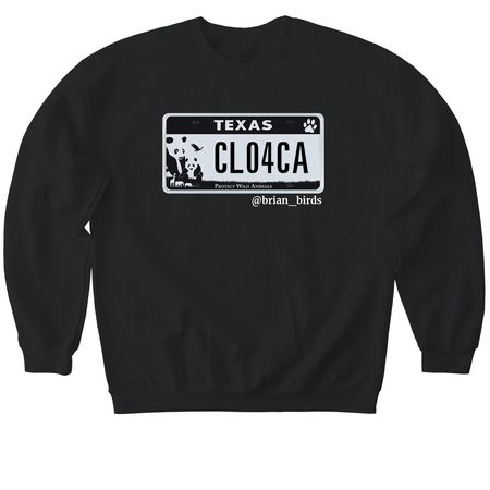 CLO4CA License Plate, a Black Softstyle Crewneck Sweatshirt