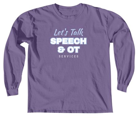 Let's Talk Supports Project Purple?, a Grape Comfort Colors Long Sleeve Tee