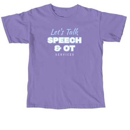 Let's Talk Supports Project Purple?, a Violet Comfort Colors Unisex Tee
