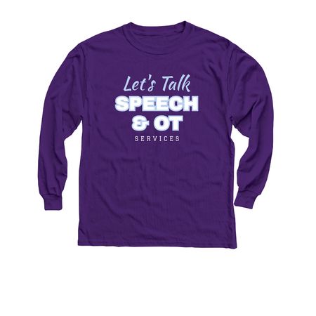 Let's Talk Supports Project Purple?, a Purple Youth Long Sleeve Tee