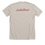 Davina by LPS(red), a Heather Dust Premium Unisex Tee (back-view)