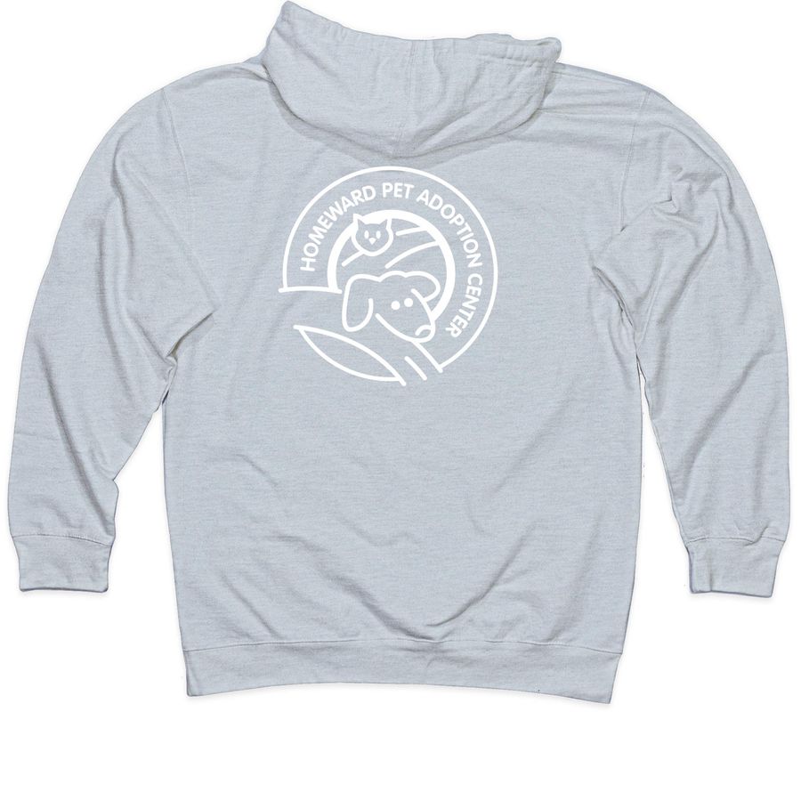 Holiday Dreams, a Grey Heather Midweight Pullover Hoodie (back-view)