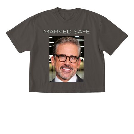 Steve Carell, a Pepper Comfort Colors Boxy Tee