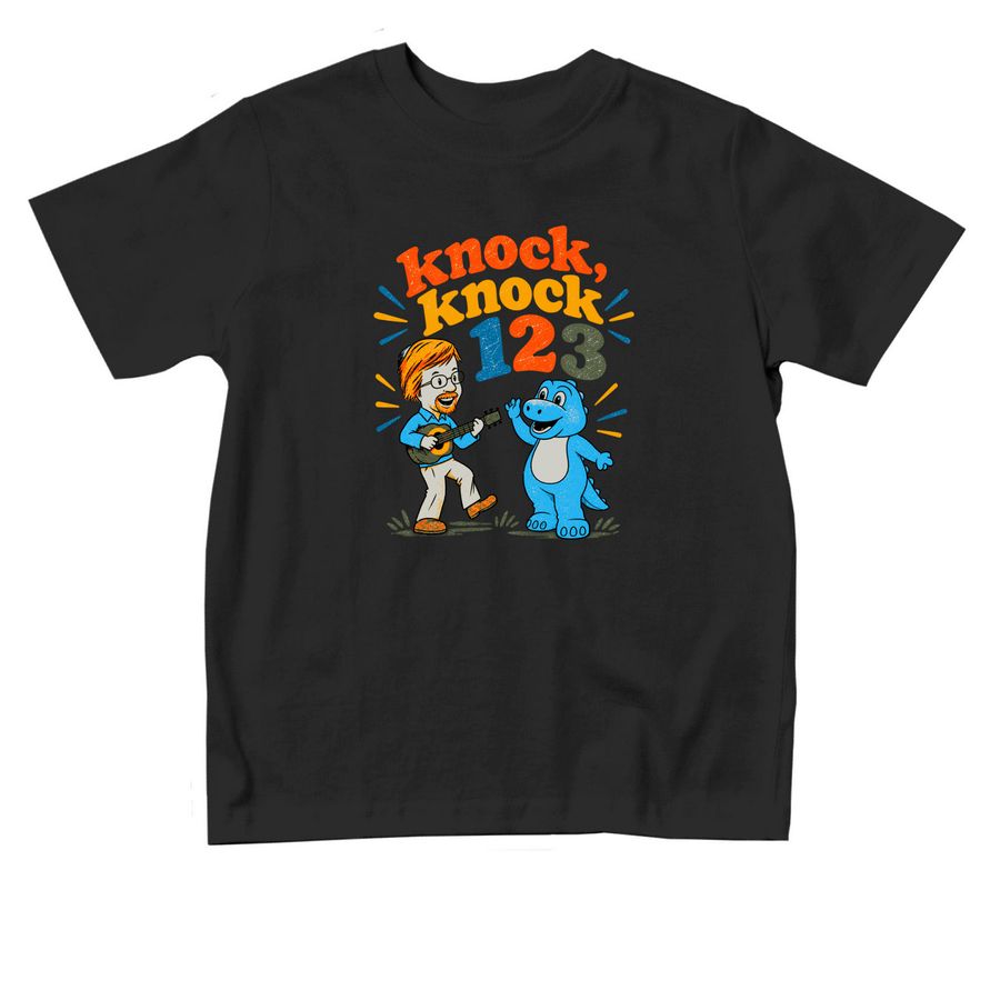 Toddler Dino+ Rabbi G, a Black Toddler Tee