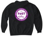 FCK WAR, a Black Gildan Softstyle Pullover Hoodie (back-view)