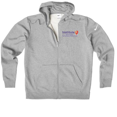 Institute Zip Hoodie, a Dark Grey Heather Nike Women's Club Fleece Zip Up Hoodie
