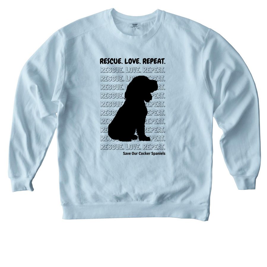 SOS for Seniors, a Chambray Comfort Colors Crewneck Sweatshirt