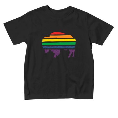 Rainbow Bison | Toddler, a Black Toddler Tee