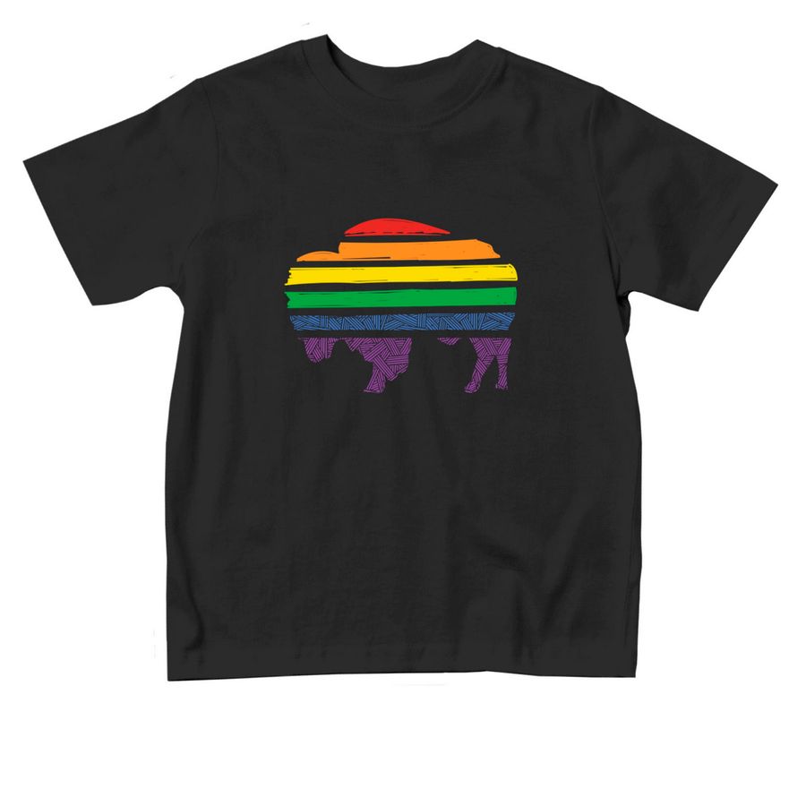 Rainbow Bison | Toddler, a Black Toddler Tee