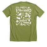 adult tee & crewneck, a Heather Green Premium Unisex Tee (back-view)