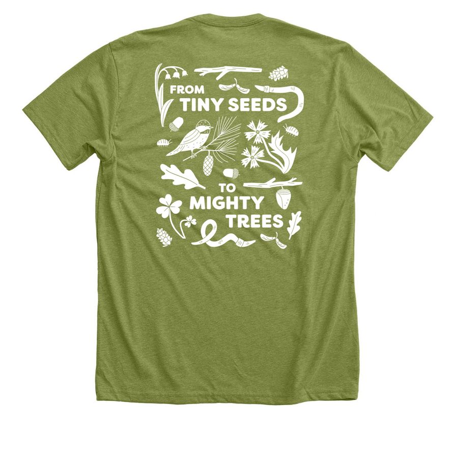 adult tee & crewneck, a Heather Green Premium Unisex Tee (back-view)
