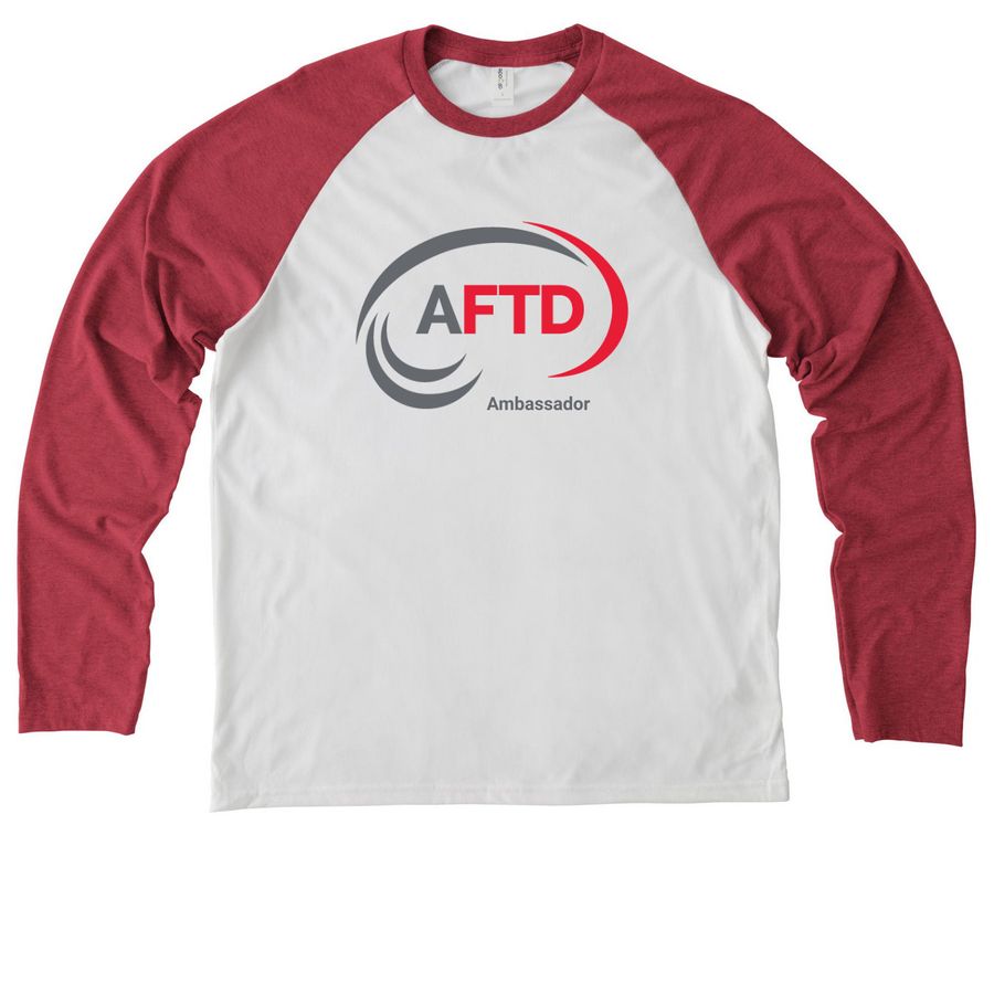 Ambassador Gift, a Rise Up Red/ Bright White Allmade Eco Triblend Colorblock Raglan Long Sleeve Tee