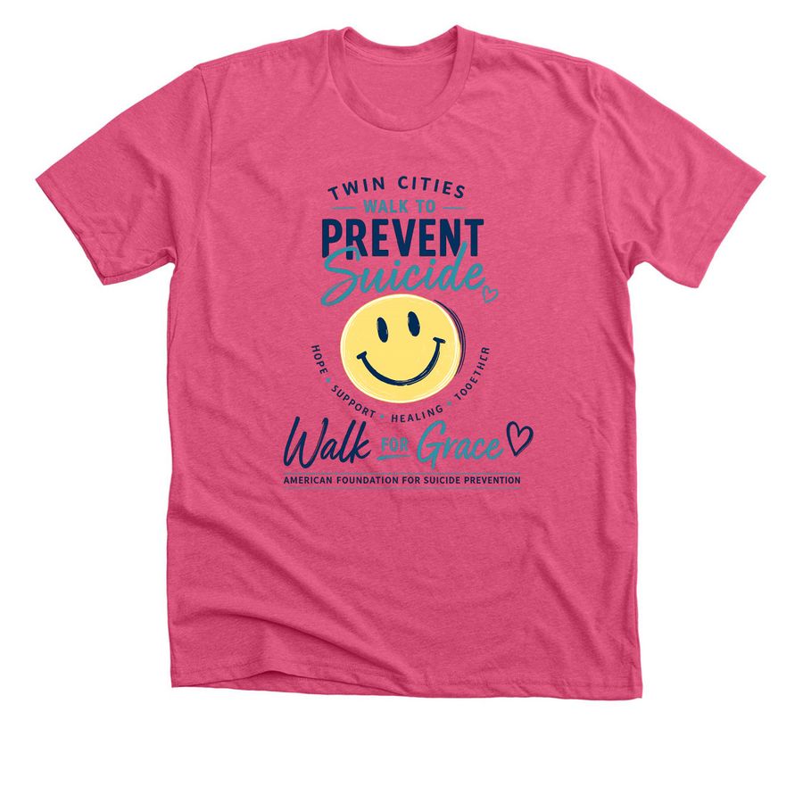 Walk for Grace, a Heather Charity Pink Premium Unisex Tee