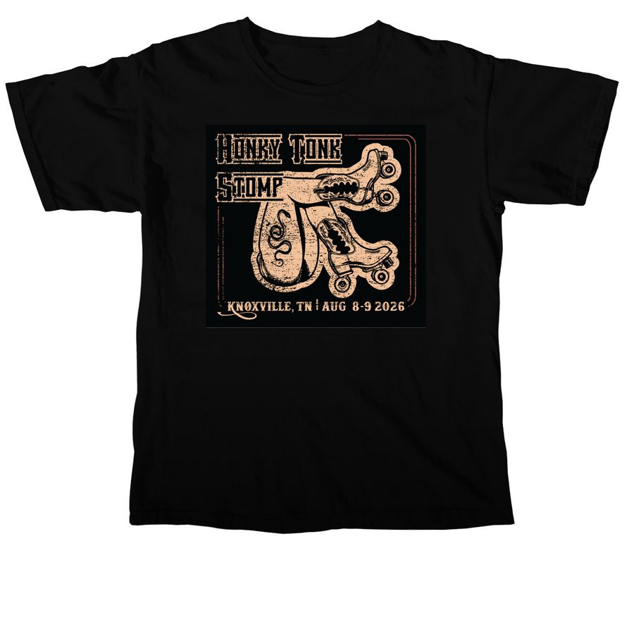 Honky Tonk Stomp 2026, a Black Comfort Colors Unisex Tee